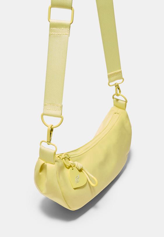 Stradivarius Fabric Moon Crossbody Bag Lime Os