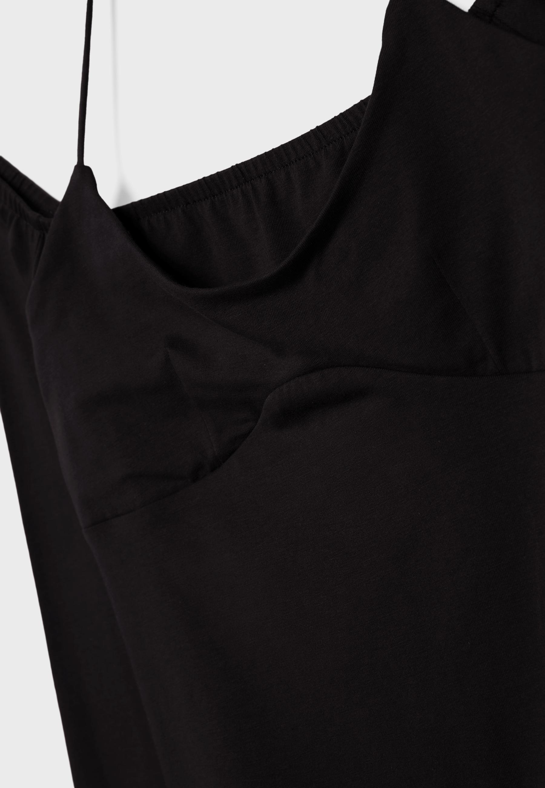 Long sleeve halter neck T-shirt — Black
