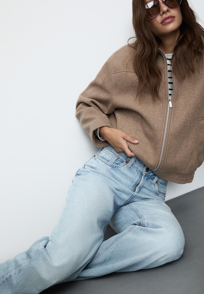 Jean D92 regular wide - Jeans femme | Stradivarius France