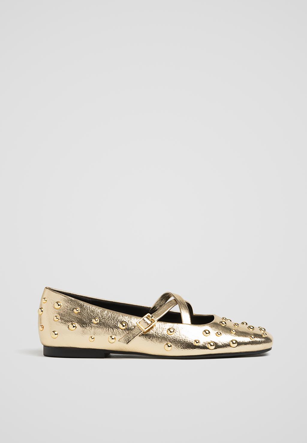 Studded ballet flats