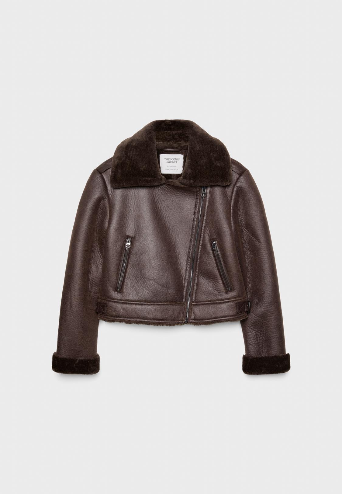 Biker Jacket Stradivarius Cazadoras Stradivarius Chaqueta De Cuero - Main Image