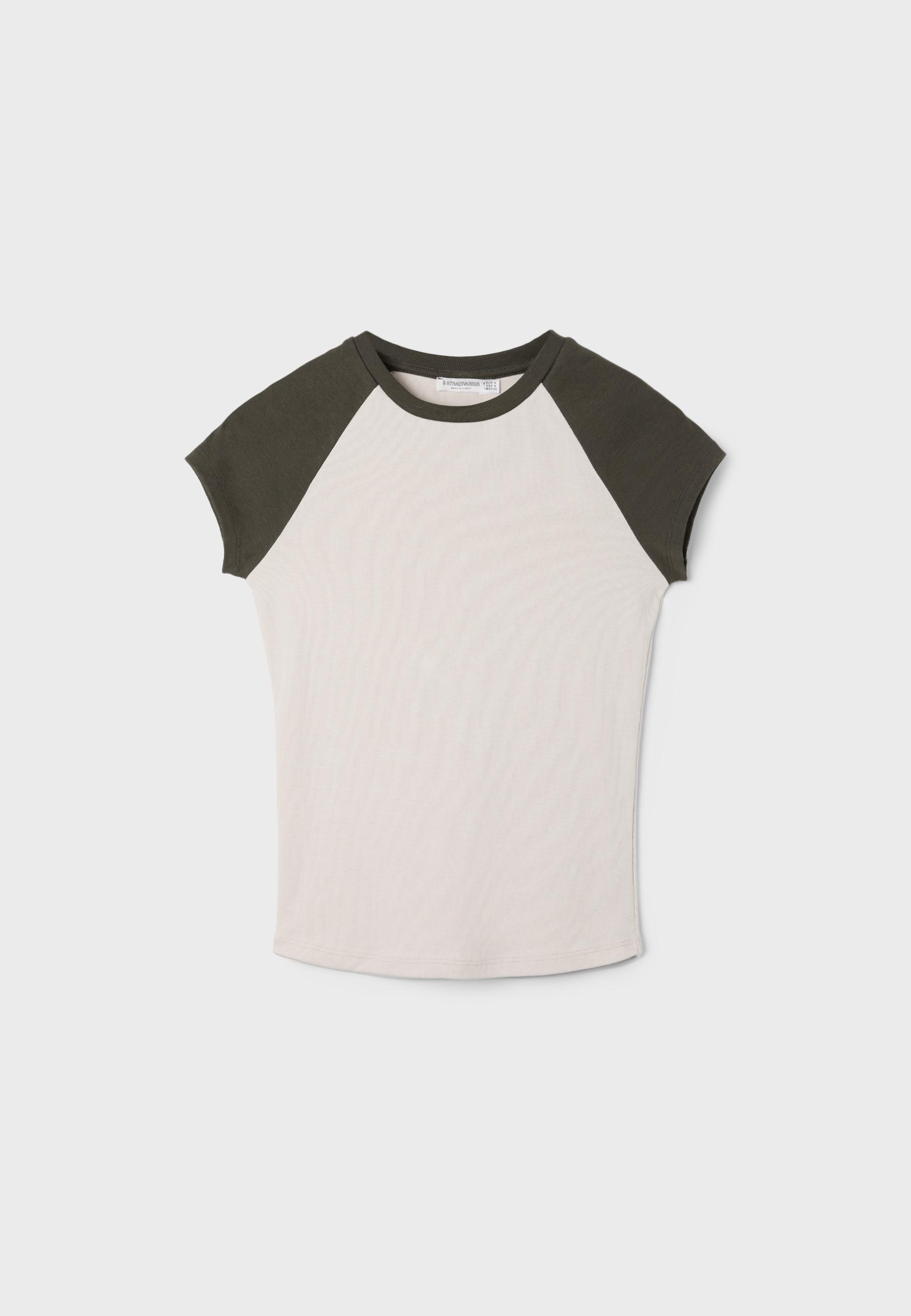 Short sleeve raglan T-shirt — Stone