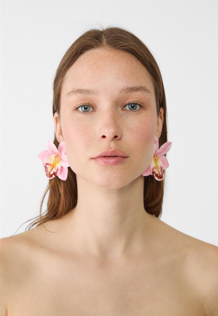 brinco flor orquidea