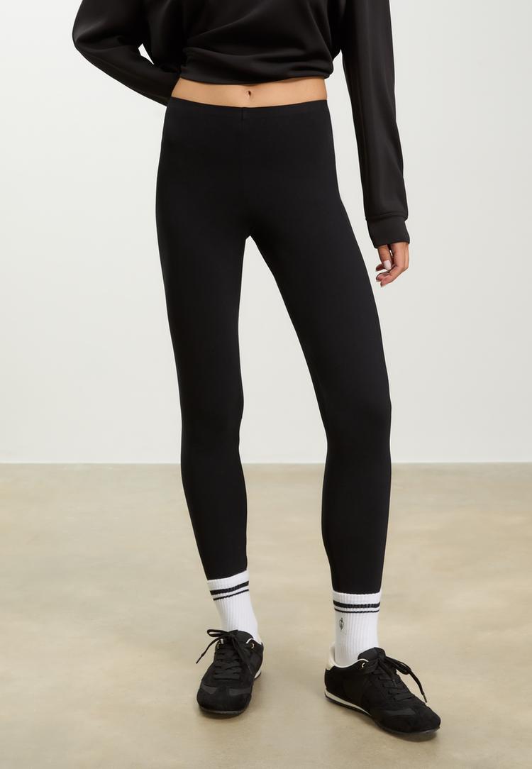 cotton leggings with invisible seam
