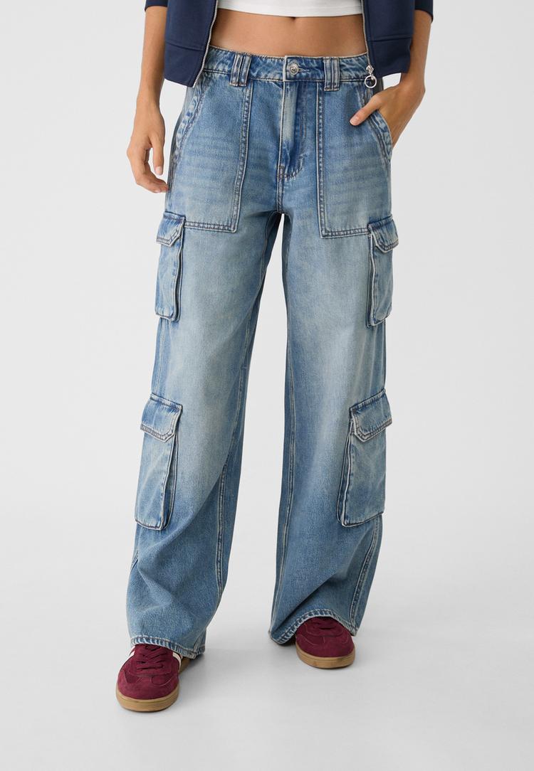 jeans cargo multitasche