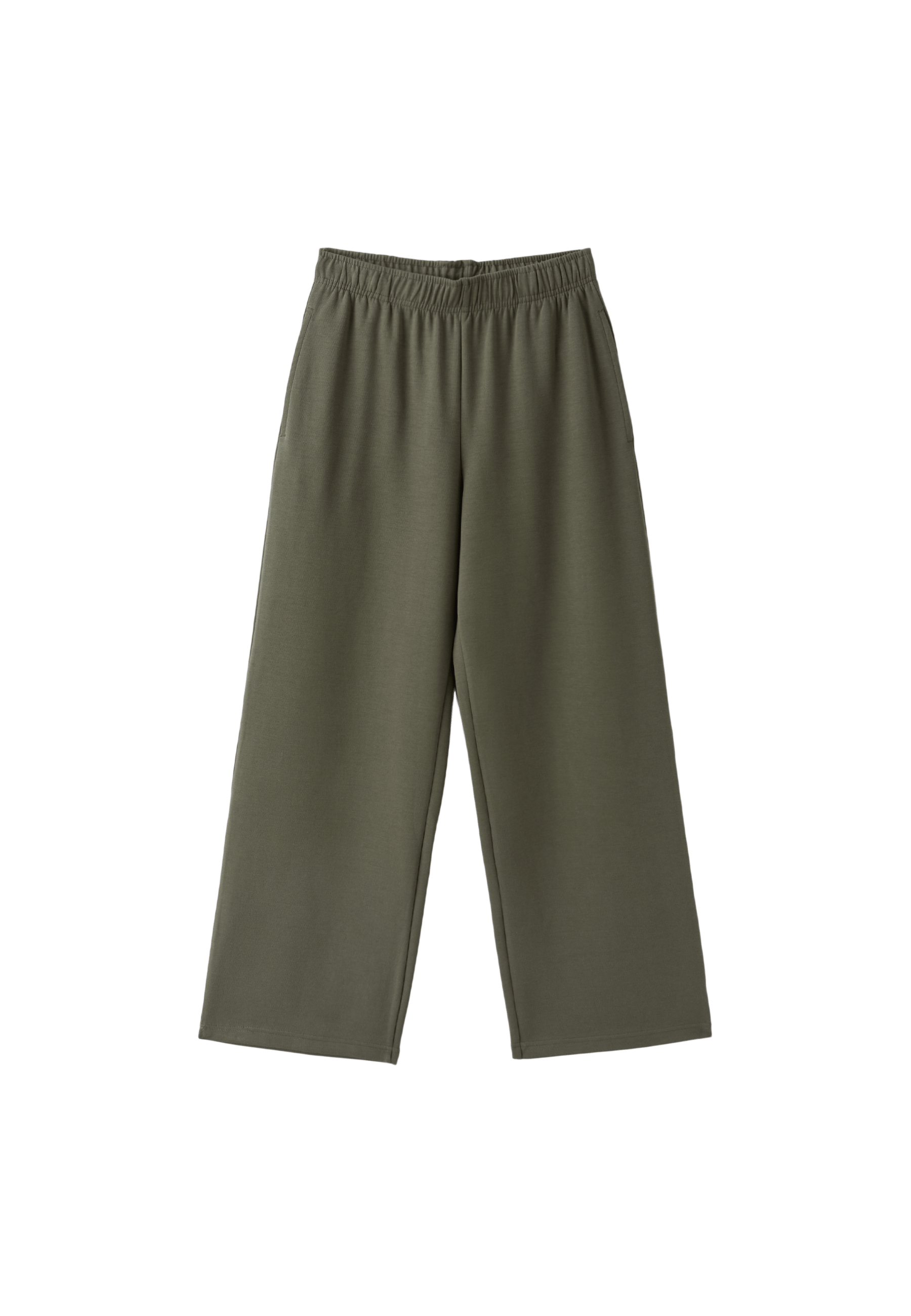 Wide-leg jogger trousers — Khaki