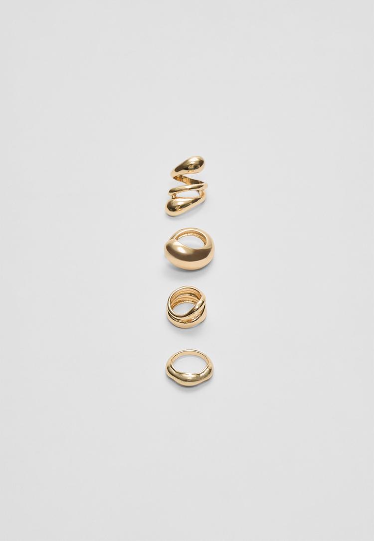 set 4 anillos volumen