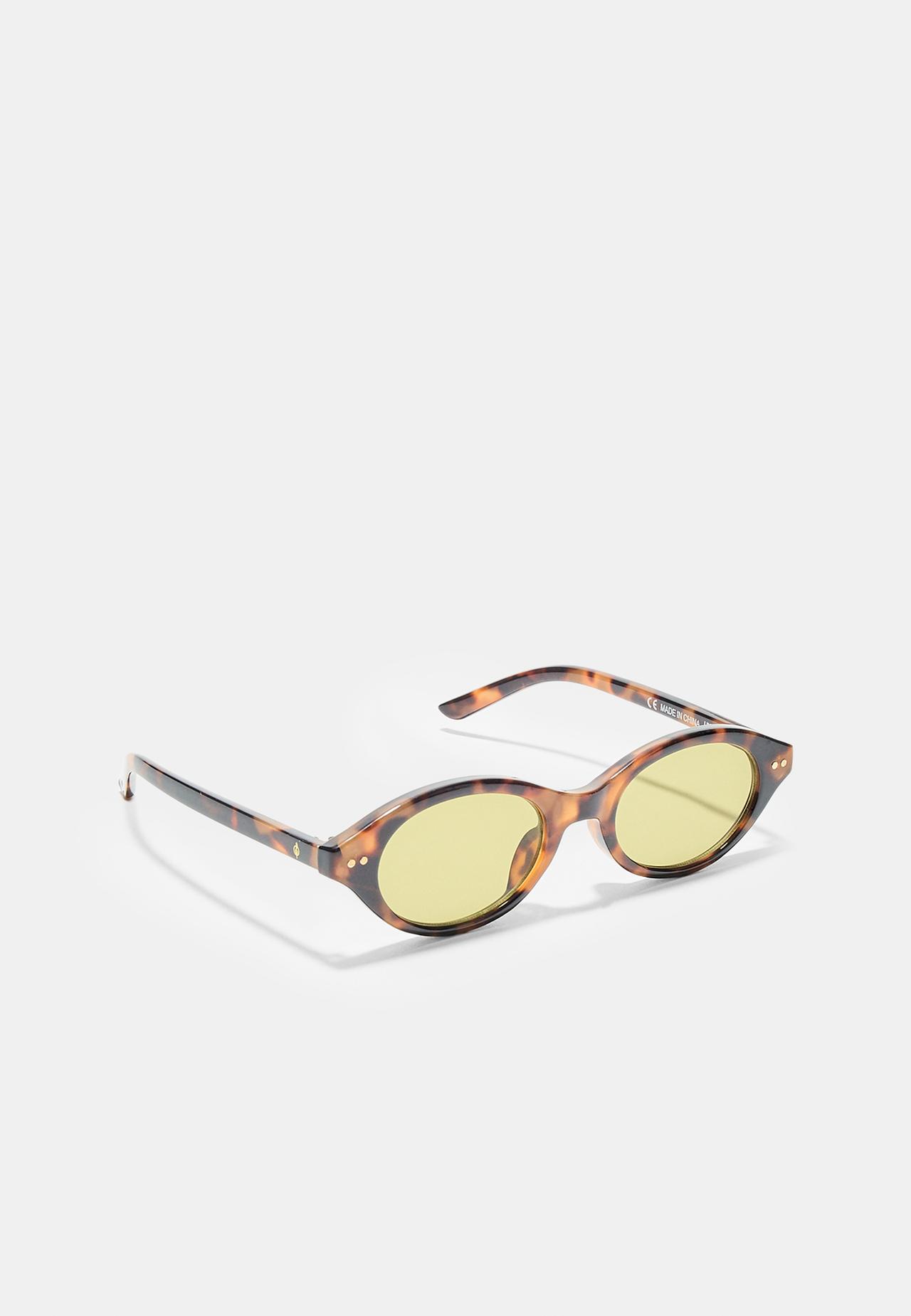 Oval sunglasses — Brown