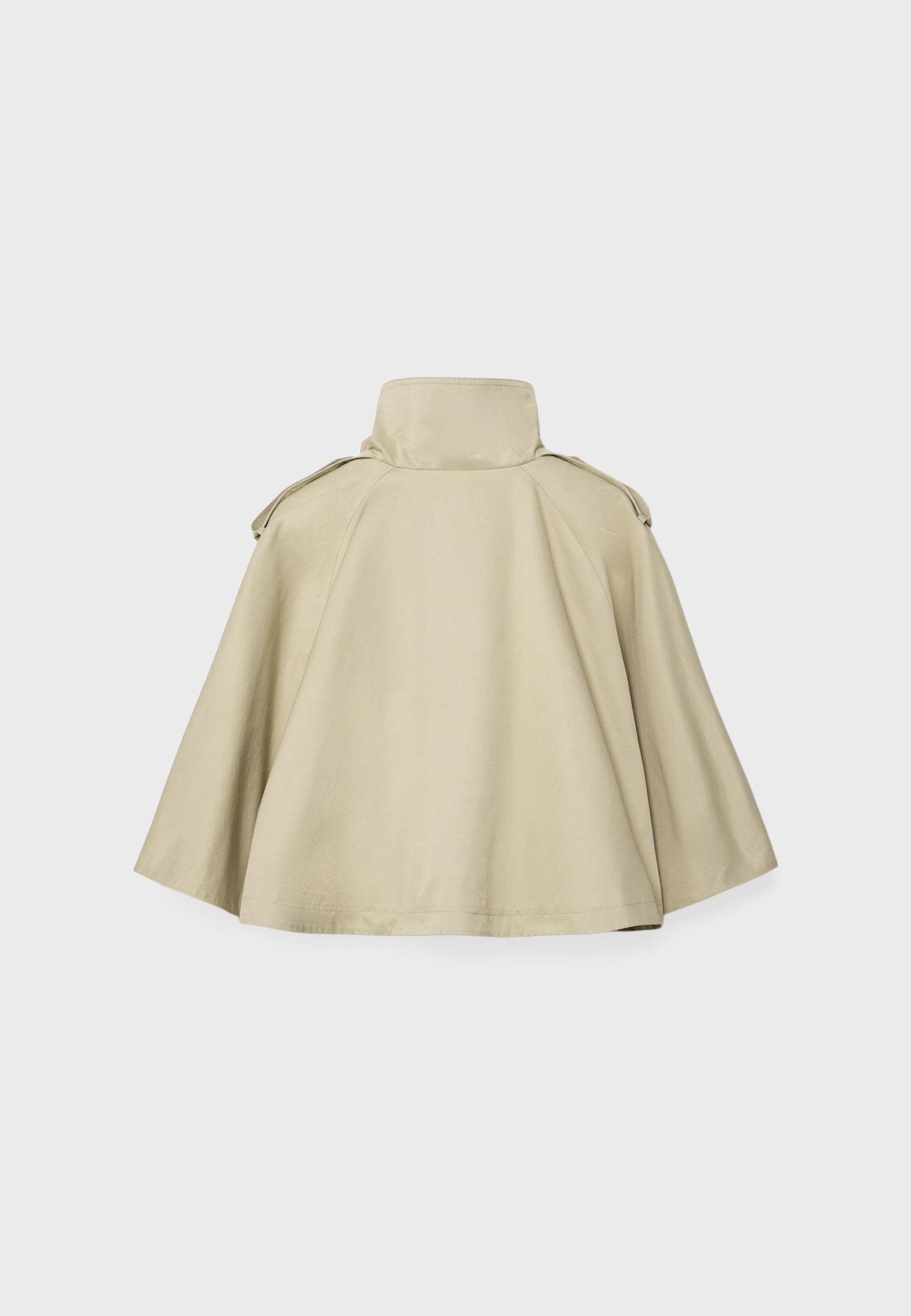 Cape trench coat — Stone