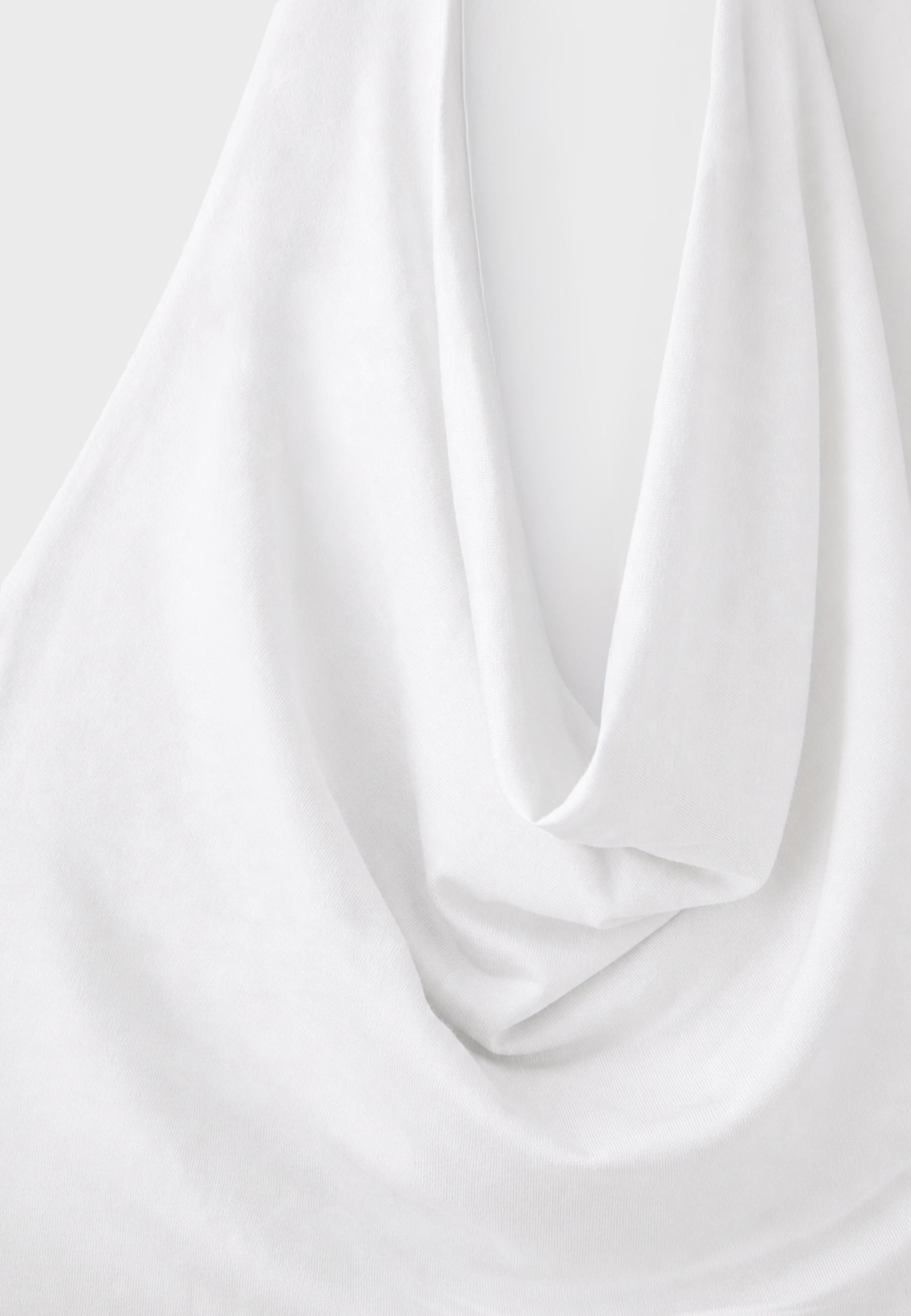 Draped halter top — Ecru