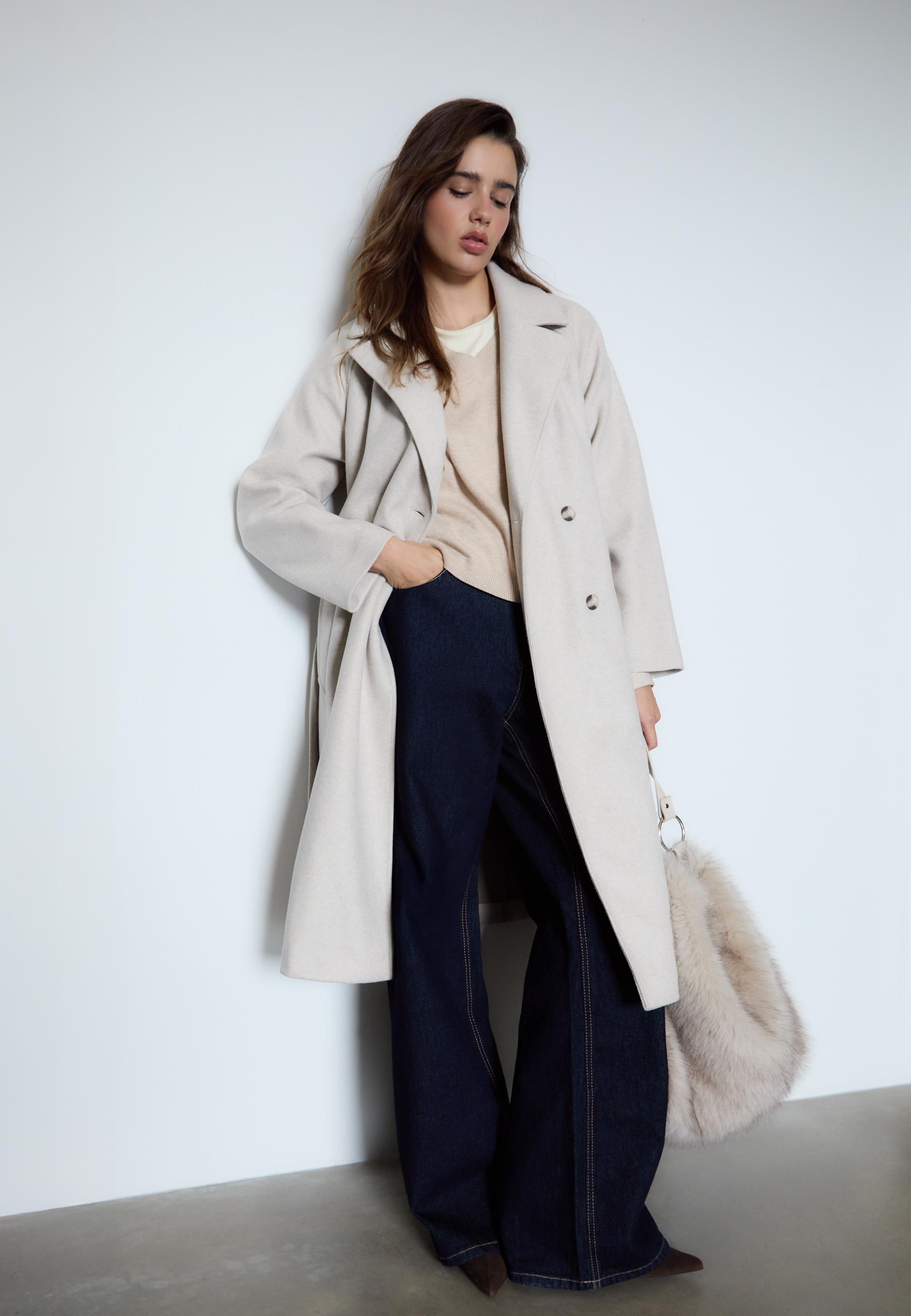Soft-touch trench coat - Women's fashion | Stradivarius United States