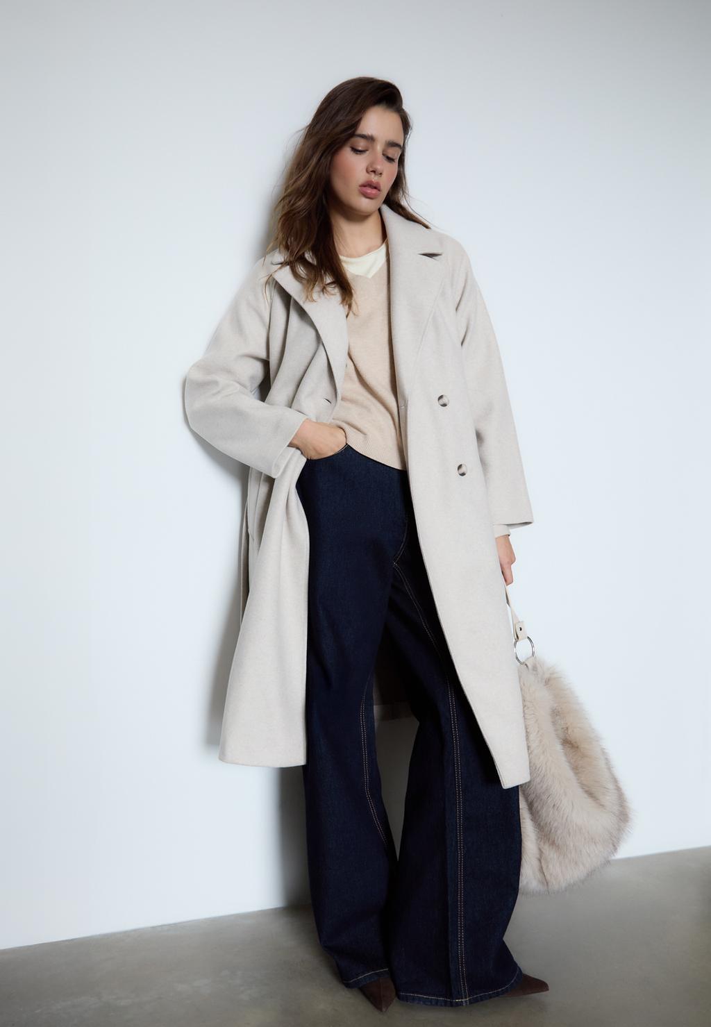 Zachte trenchcoat