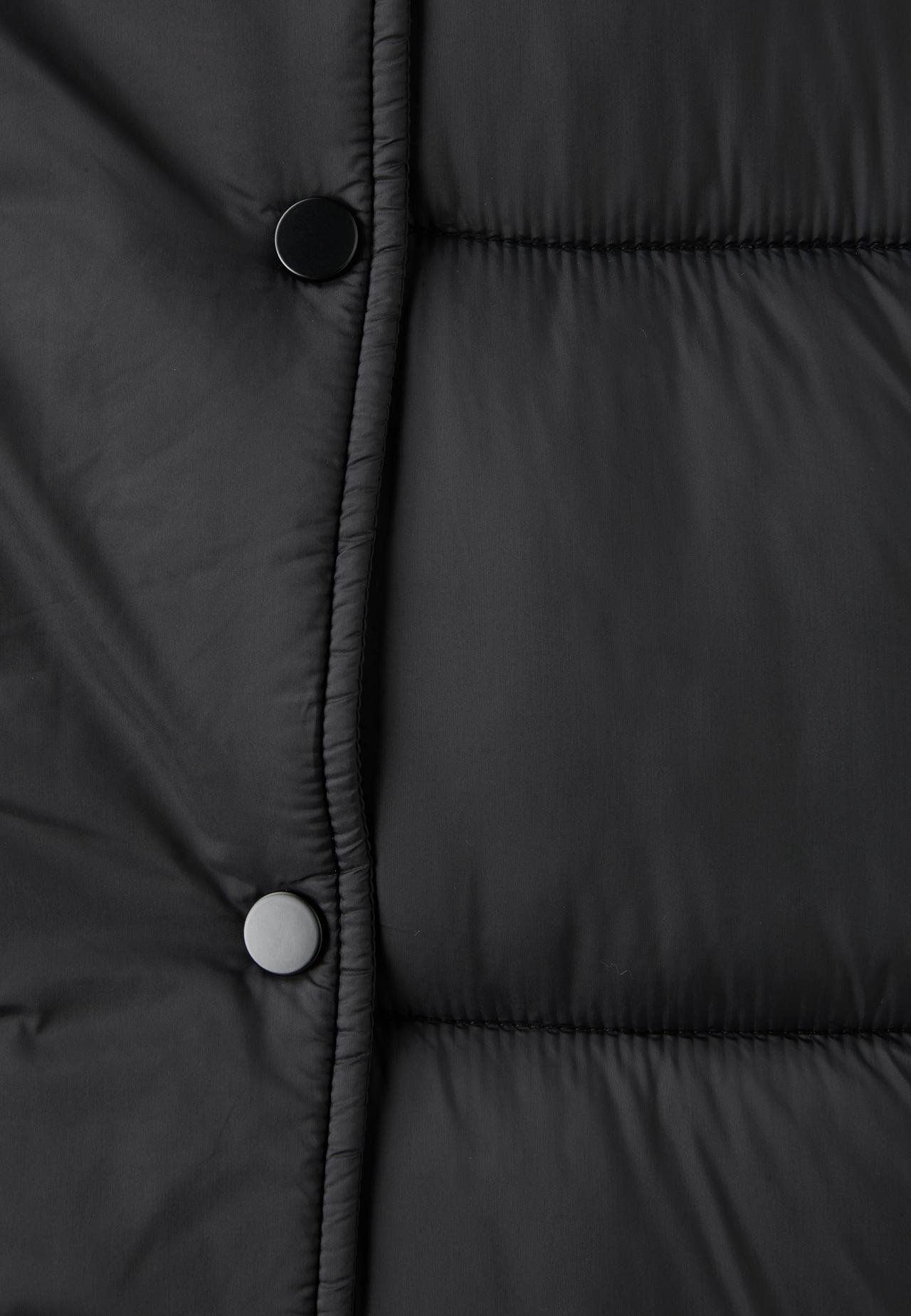 Hooded puffer jacket — Black