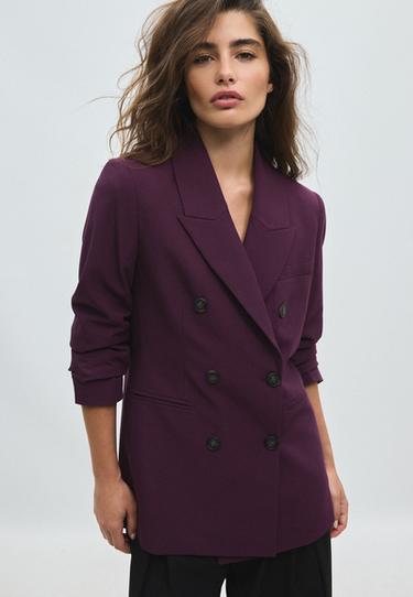 Fitted blazer with buttons — Purple 3