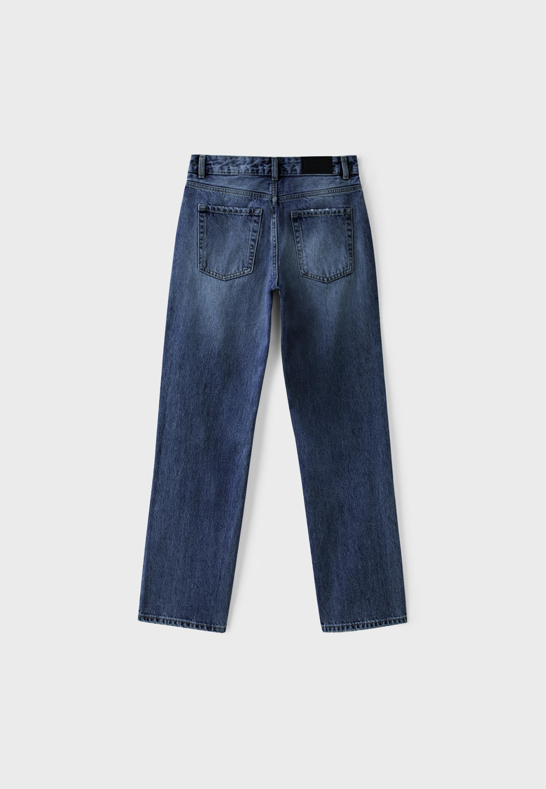 Slim straight fit jeans — MEDIUM DENIM WASH