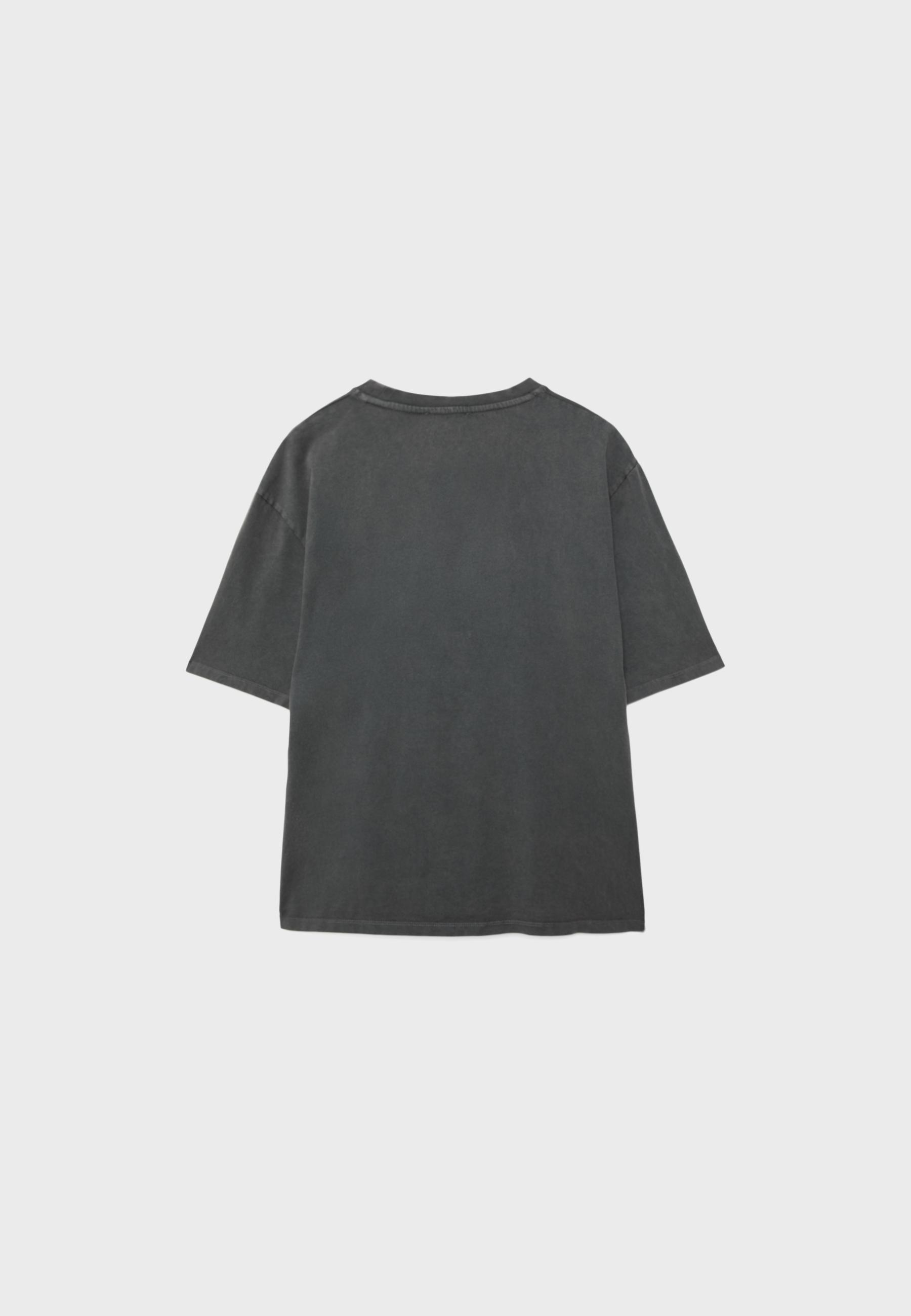 Printed short sleeve T-shirt — Dark grey