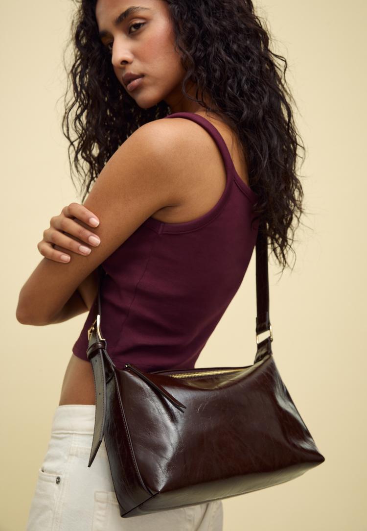 crossbody bag with buckle