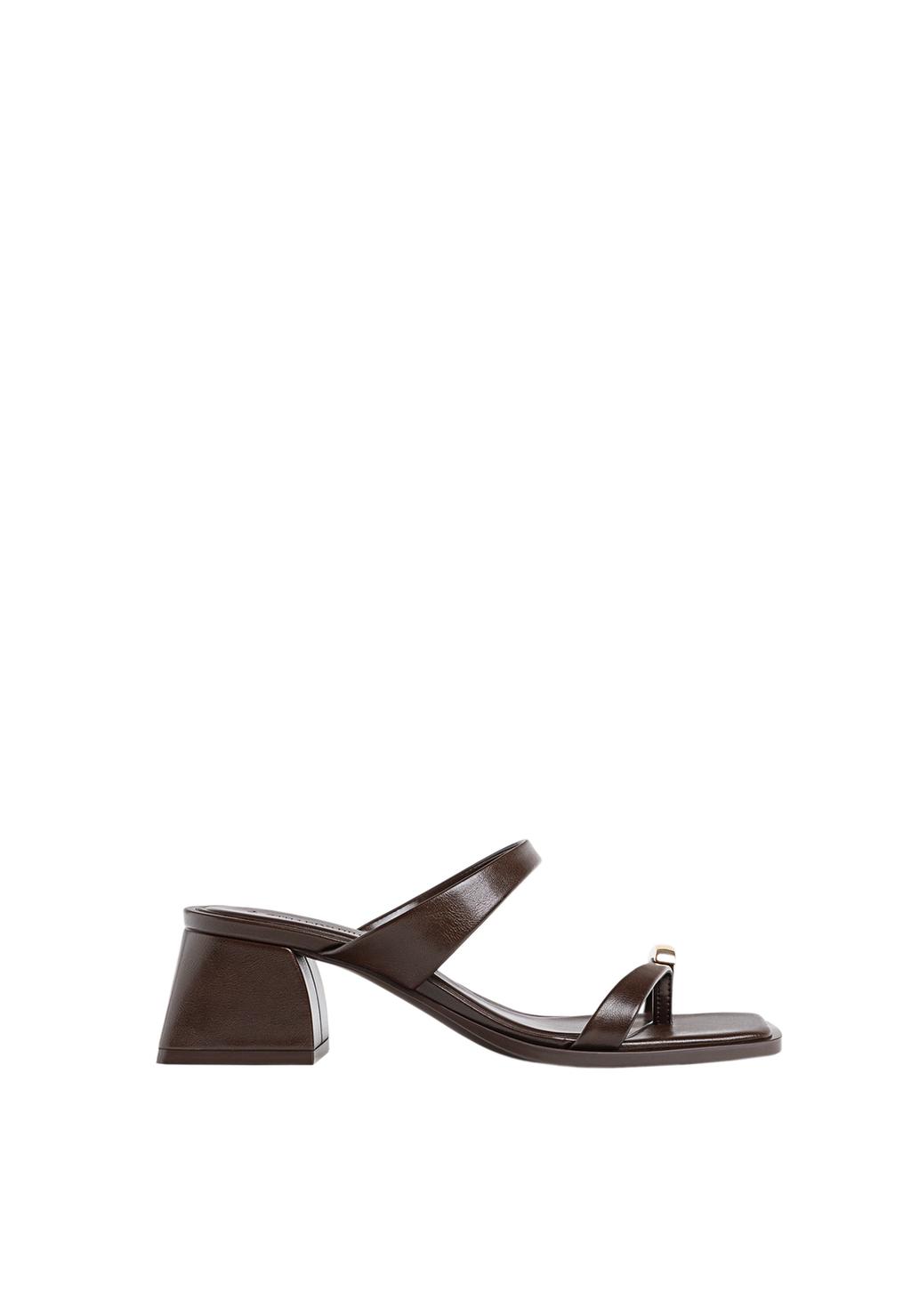 High-heel sandals with metal detail