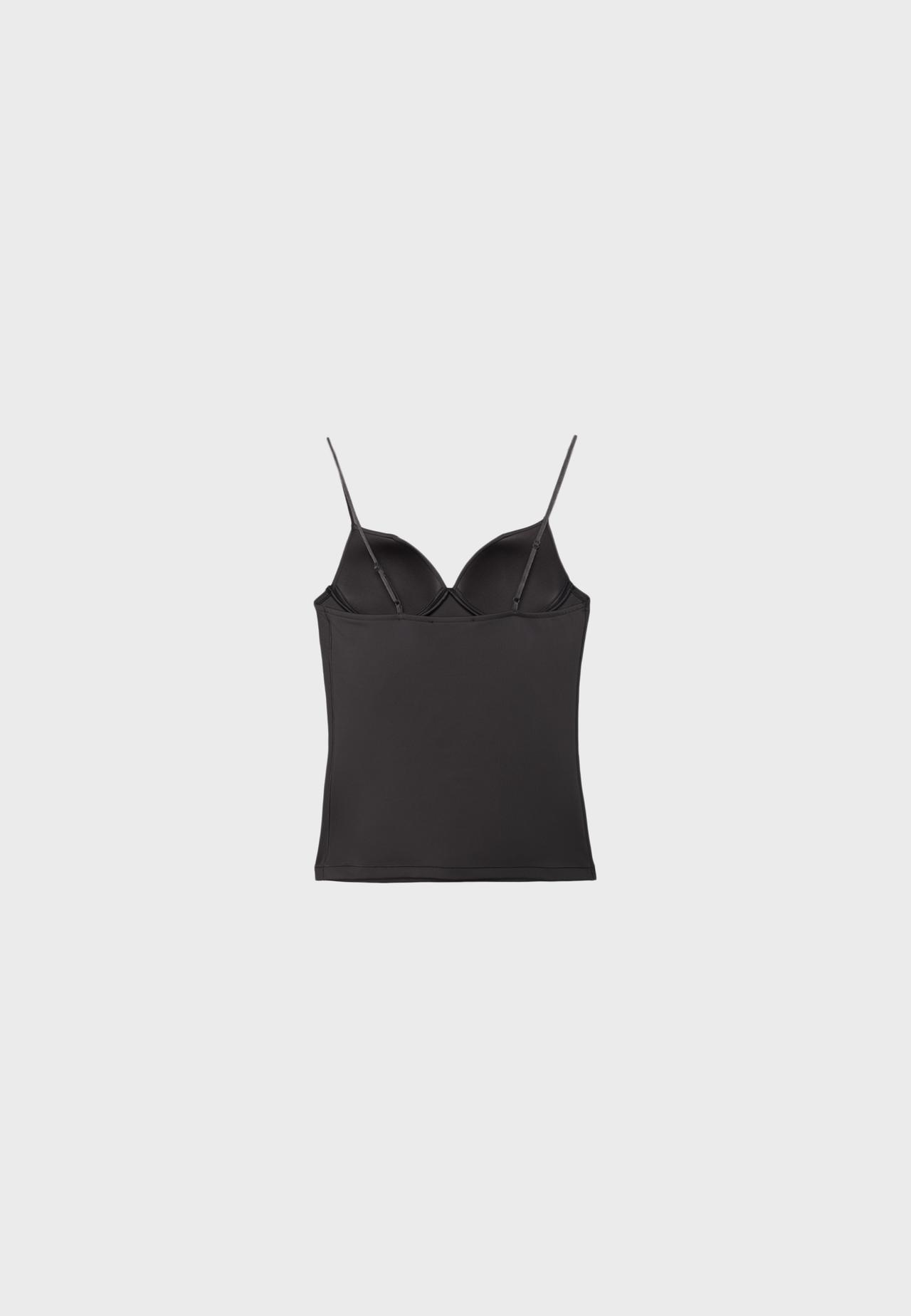 Corsetry-inspired top — Brown