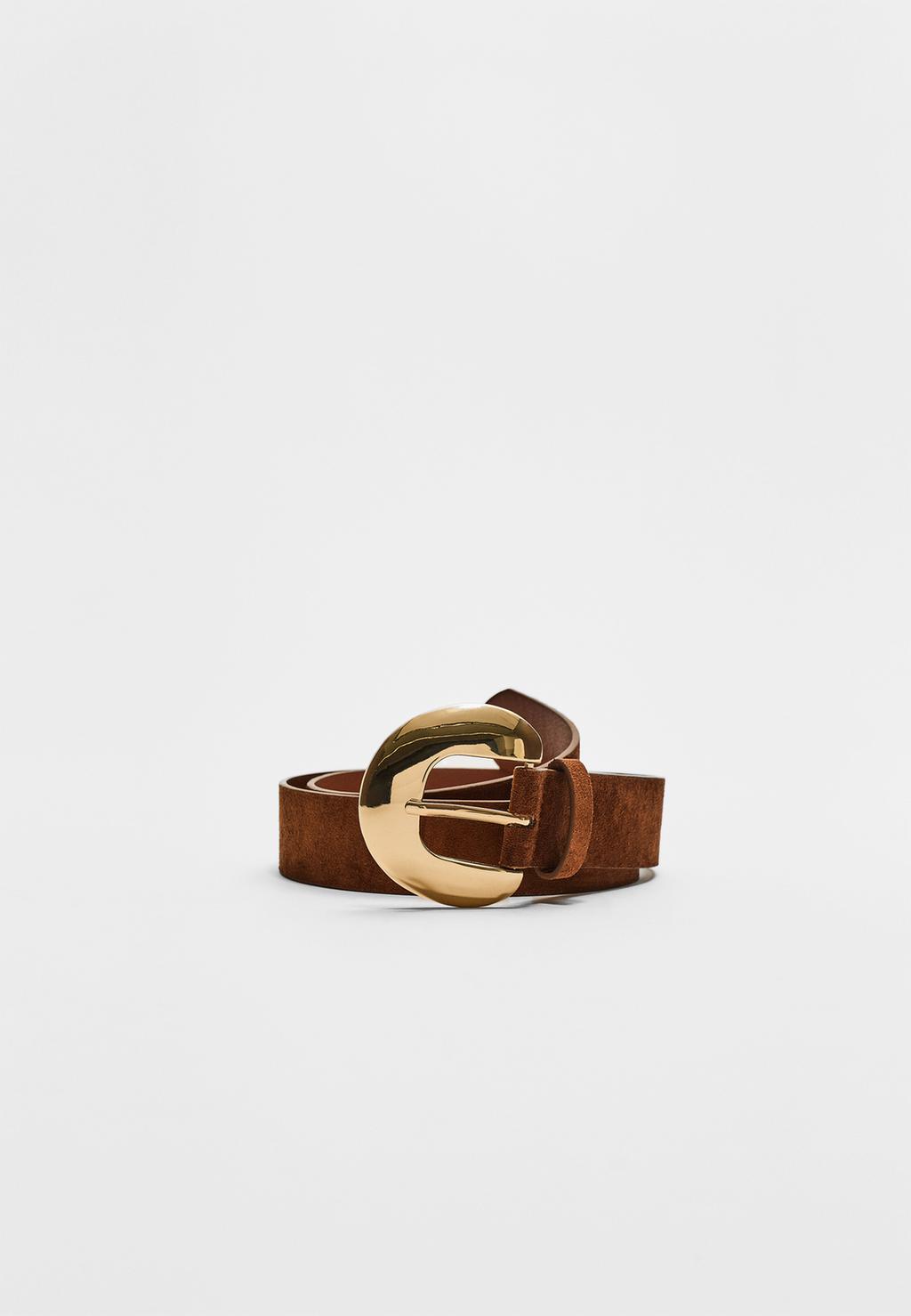 Belt with moon buckle