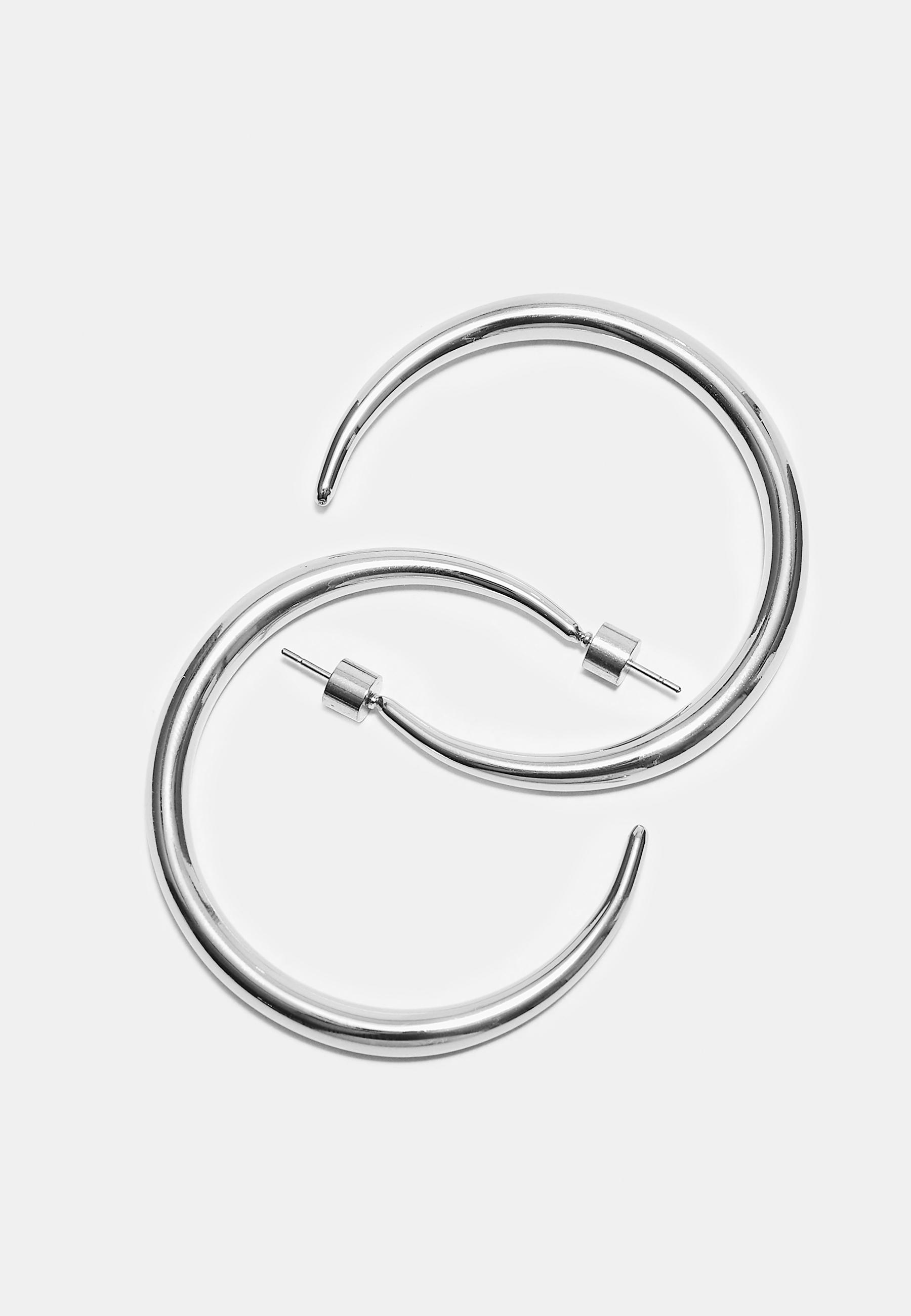Hoop earrings — Grey