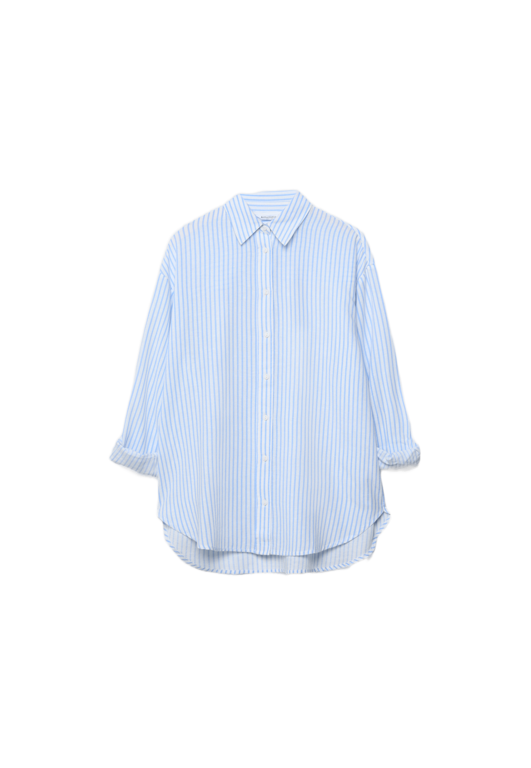 Linen-effect shirt — Sky blue