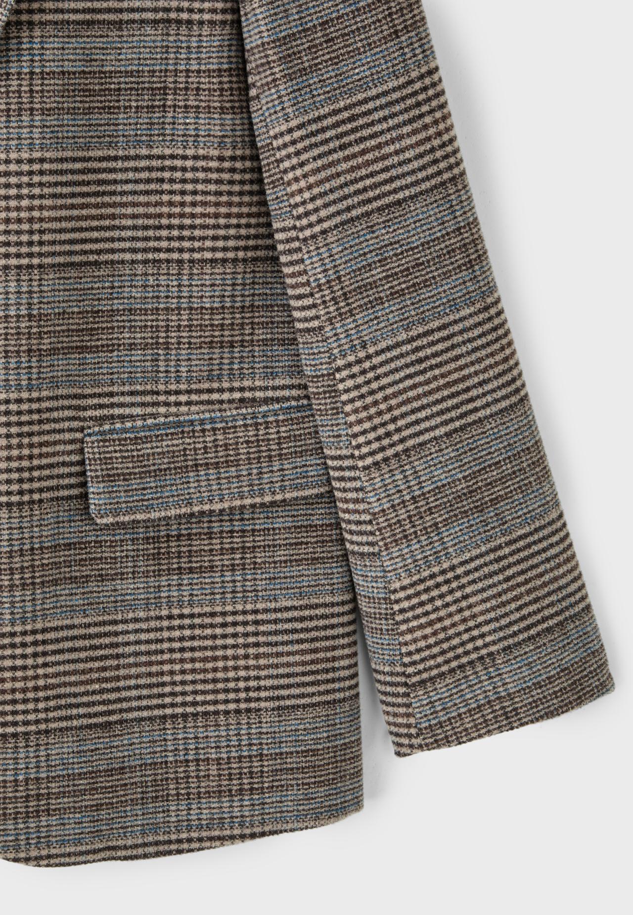 Basic wool-blend blazer — Brown