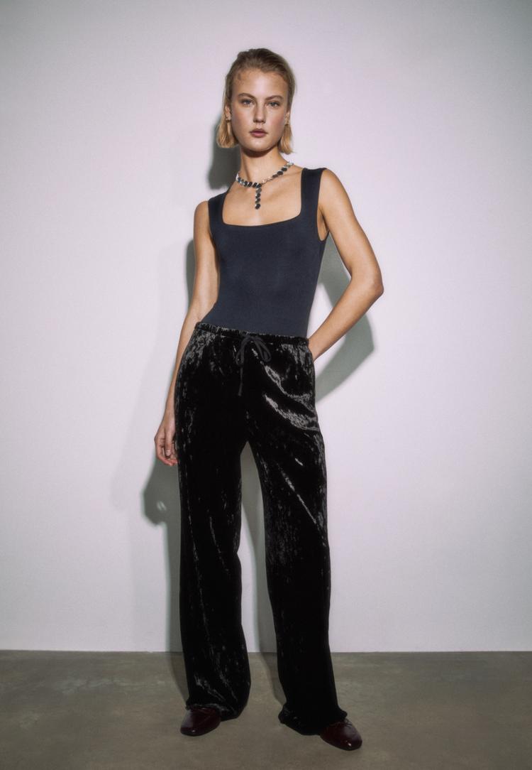 calcas fluidas de veludo