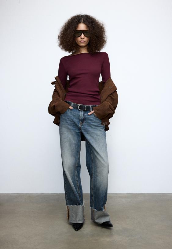 tshirt basique a manches evasees