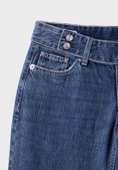 Low-rise straight jeans with hammer waist — MEDIUM BLUE DENIM 9