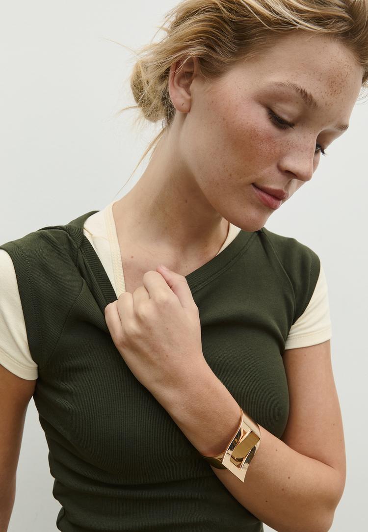 maxi metal clip bracelet
