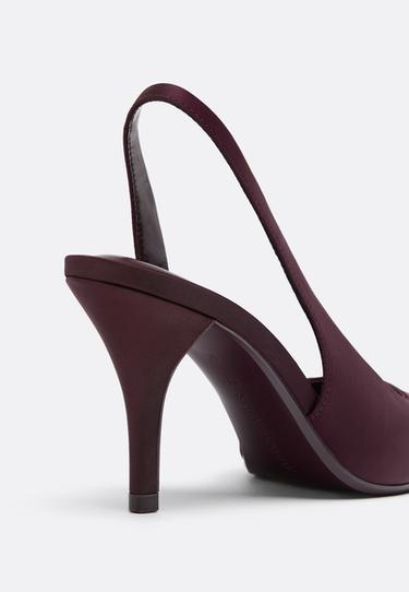 Satin heels — BURGUNDY  3