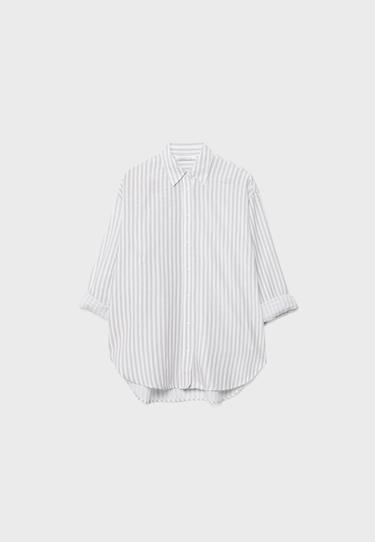 Linen effect shirt — Stone 7