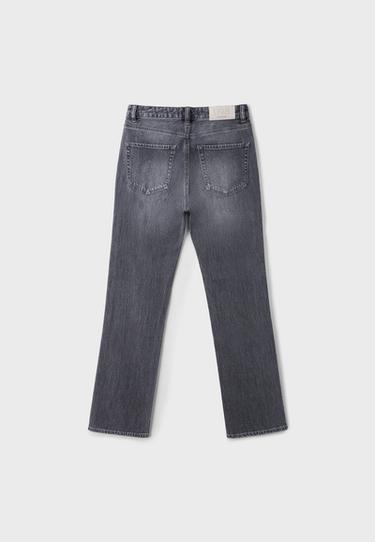 D98 straight-leg vintage effect jeans — DARK GREY DENIM WASH 8