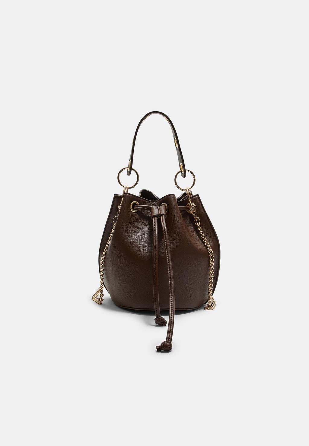 Sac bandoulière seau à œillets