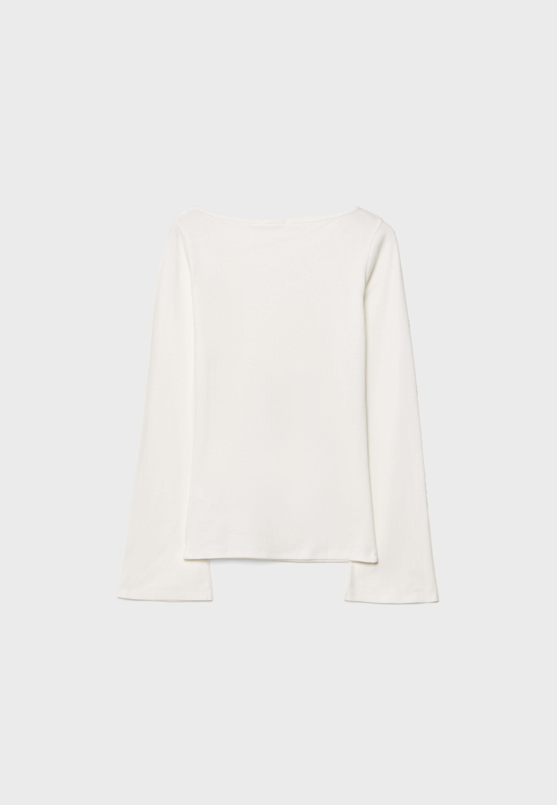 Basic bell sleeve T-shirt — Ecru