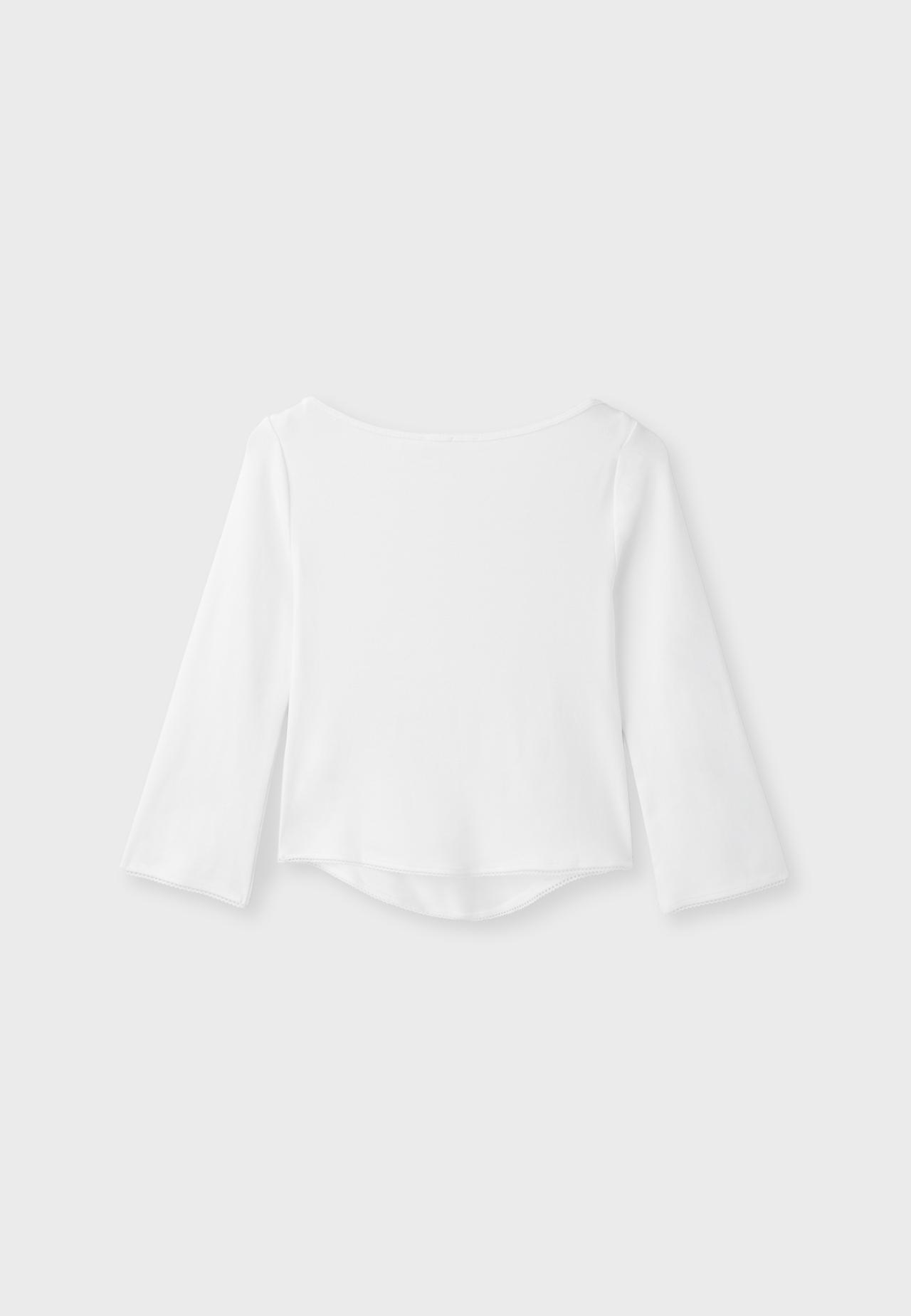 Boat neck T-shirt — White