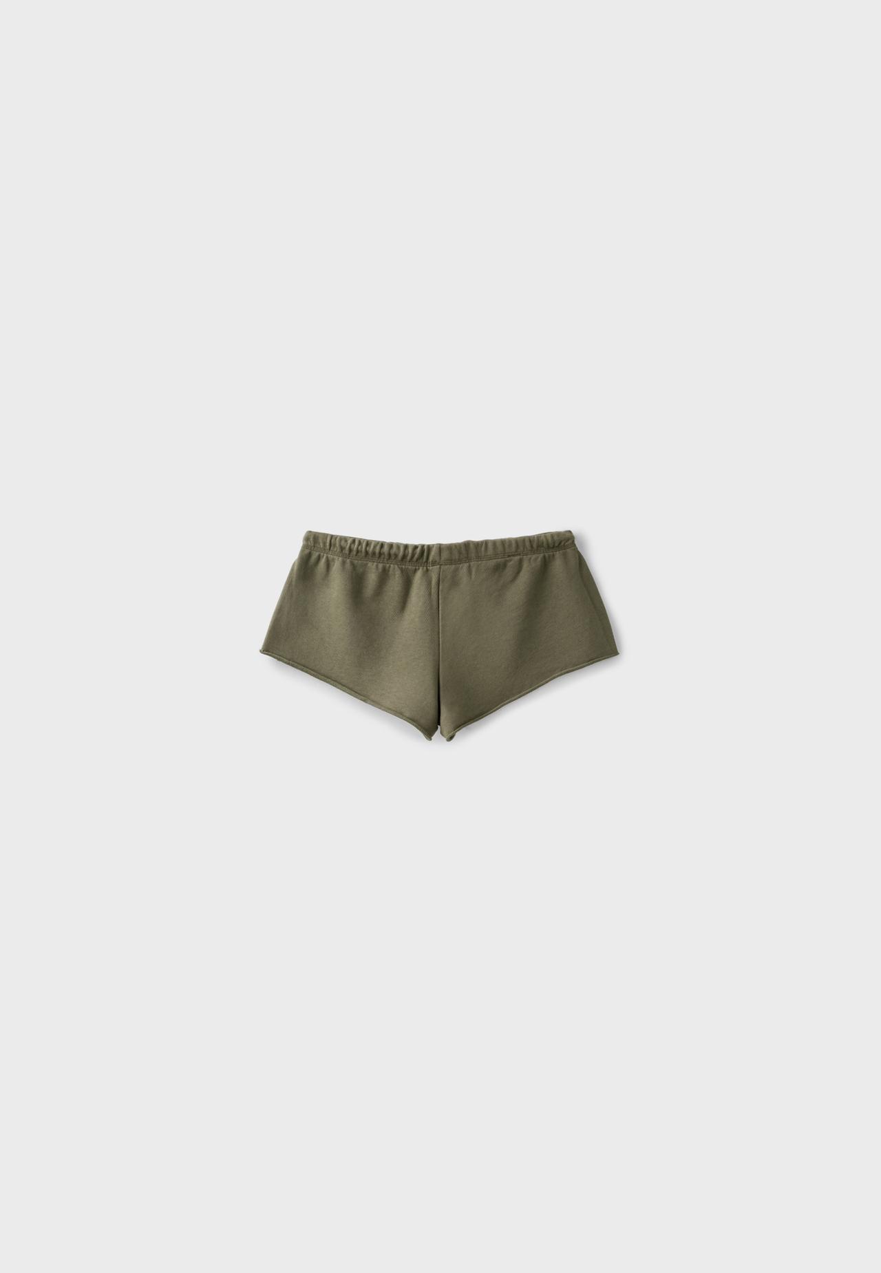 Mini plush shorts — Khaki