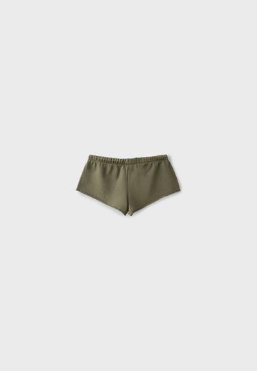 Mini plush shorts — Khaki 8