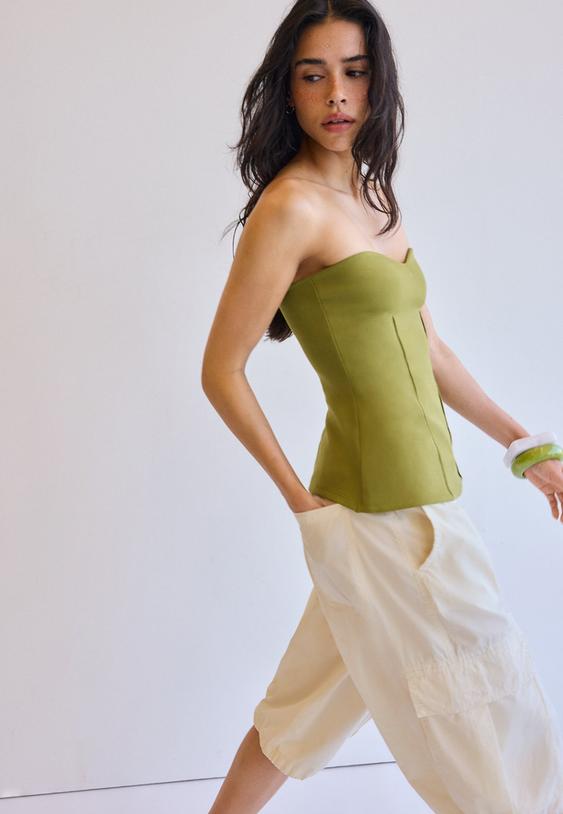top a fascia scollo a cuore