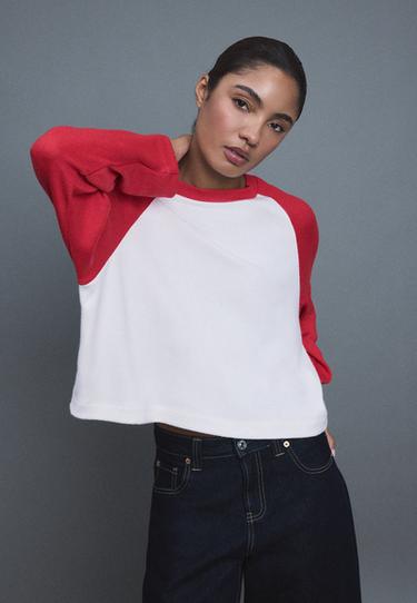 Raglan sleeve jumper — Red 3