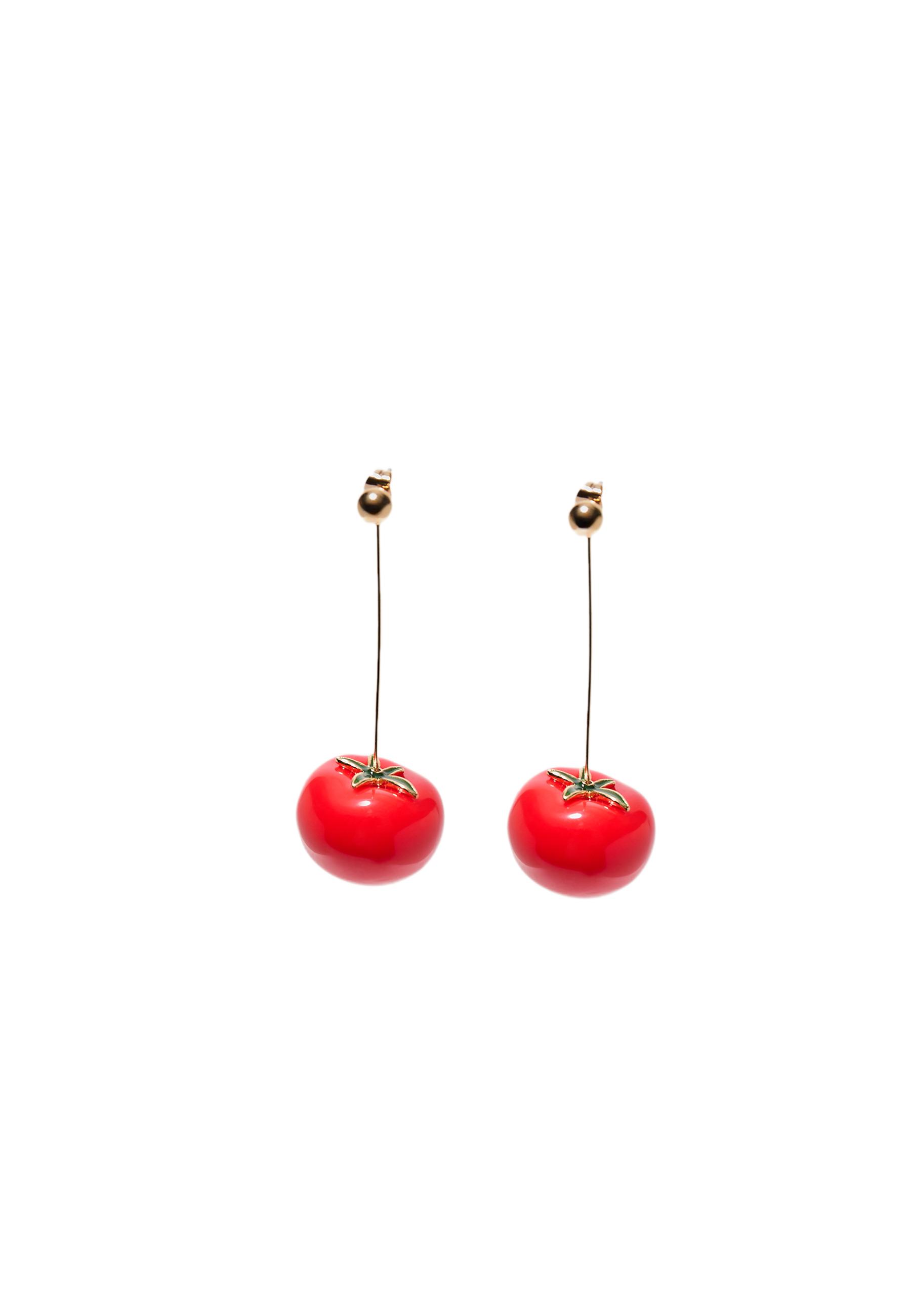 TOMATO EARRINGS — Red