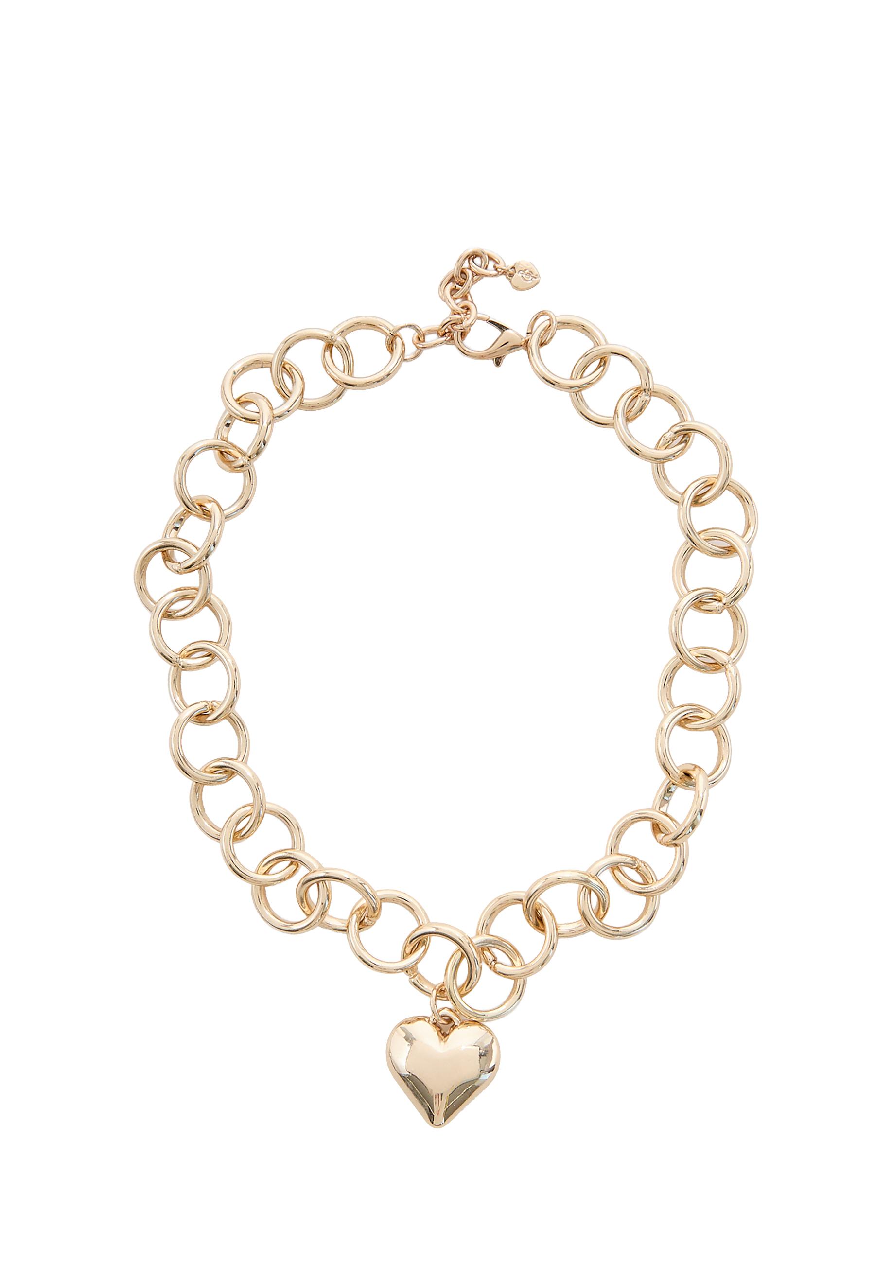 Heart chain necklace — Gold