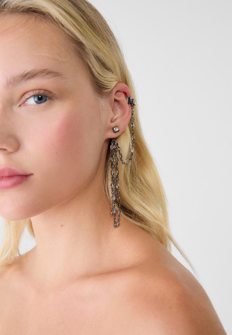 Parlak taşlı ear cuff küpe_5