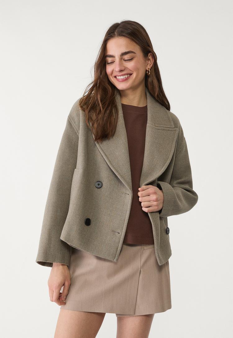 manteau croise court