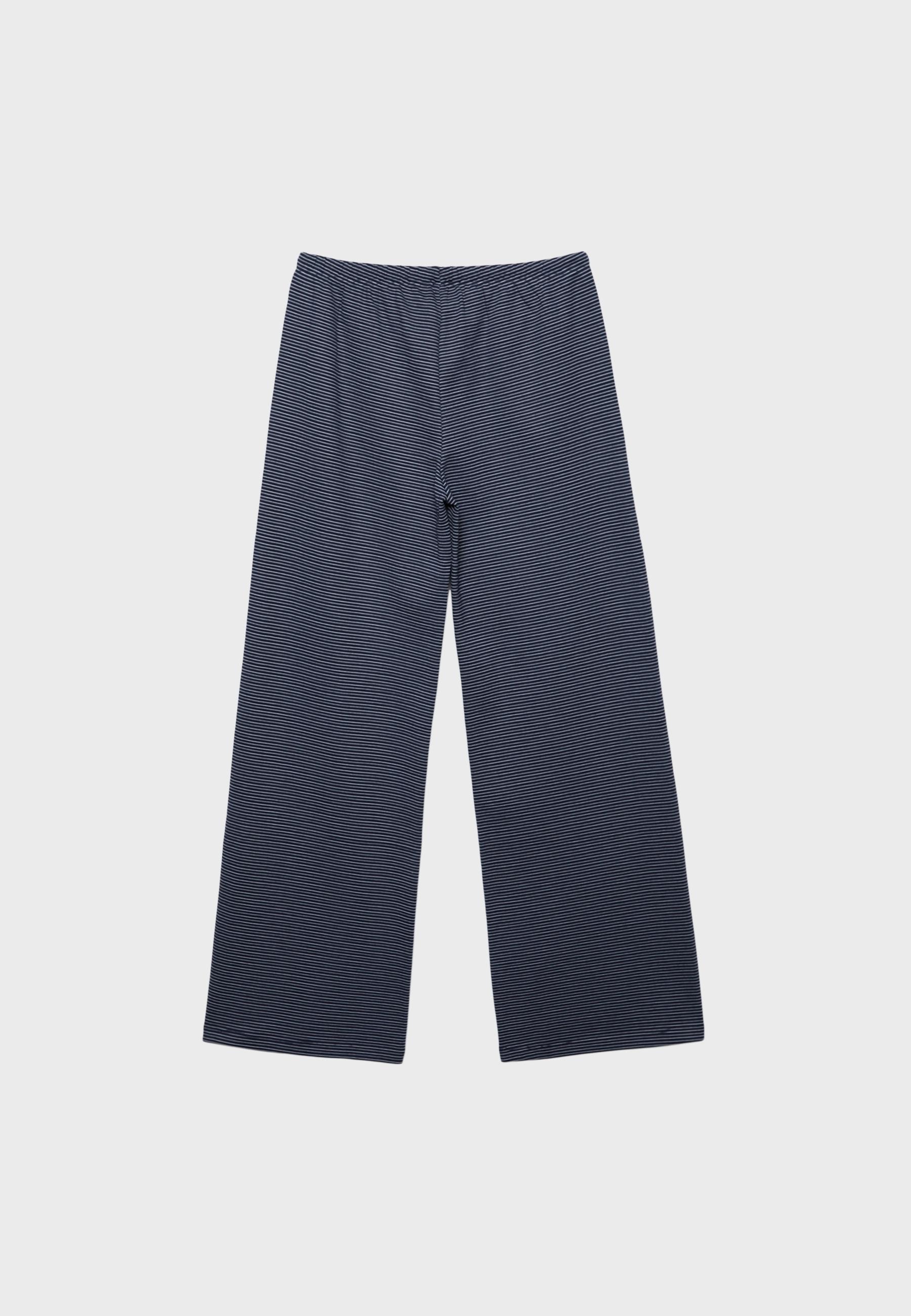 Striped wide-leg jogger trousers — Dark blue
