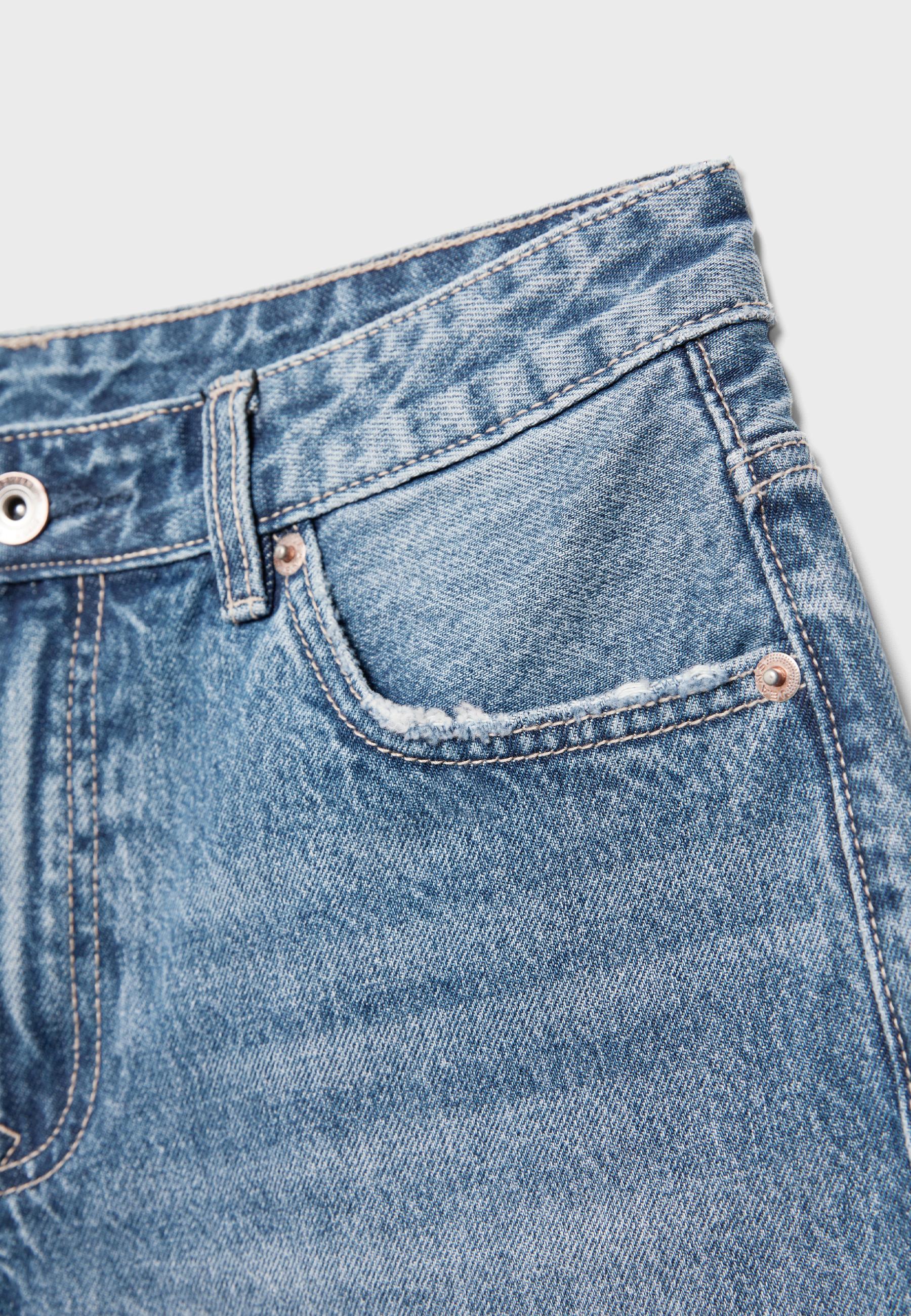 Baggy denim Bermuda shorts — MEDIUM LIGHT BLUE DENIM