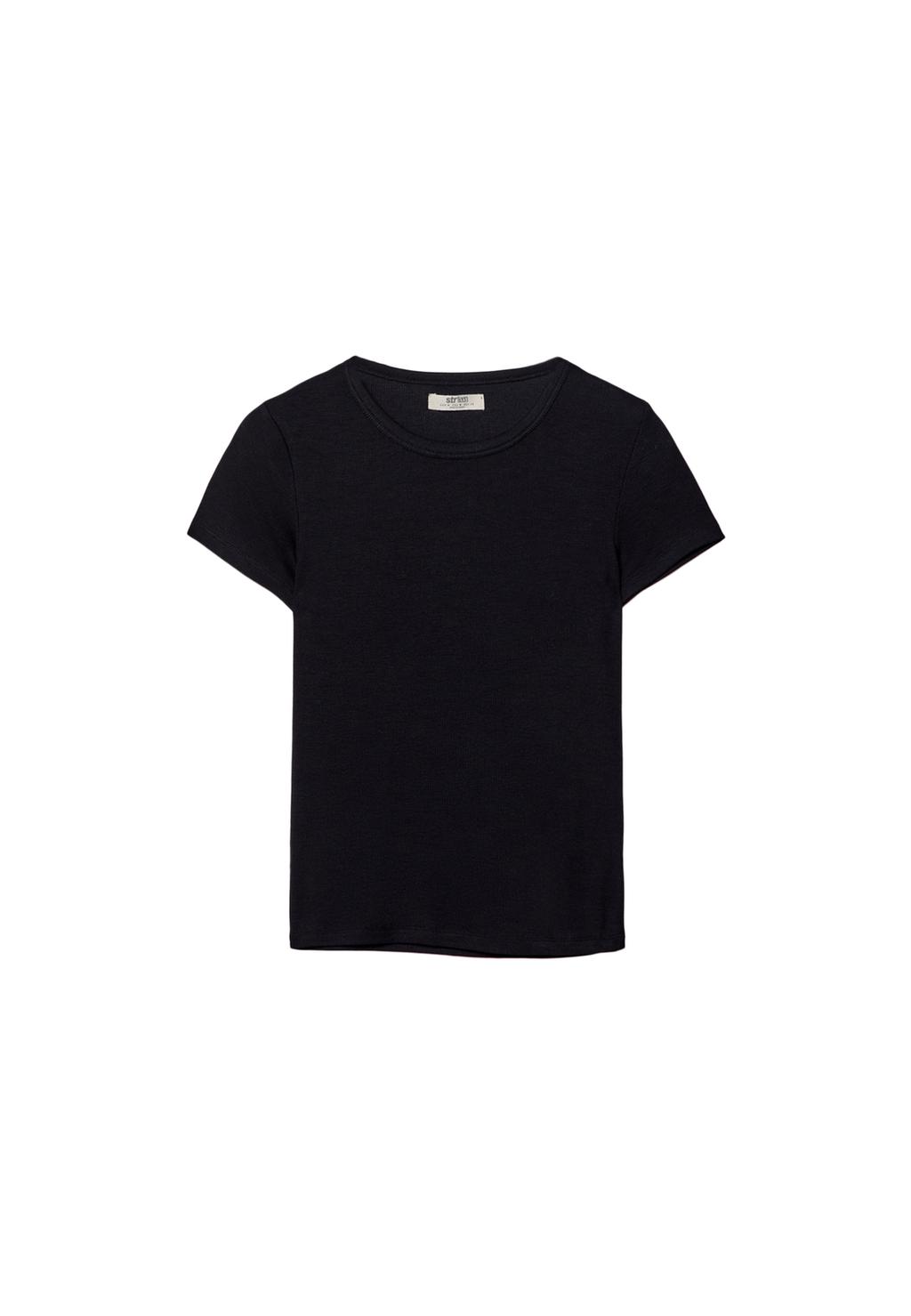 Ribbed short sleeve T-shirt