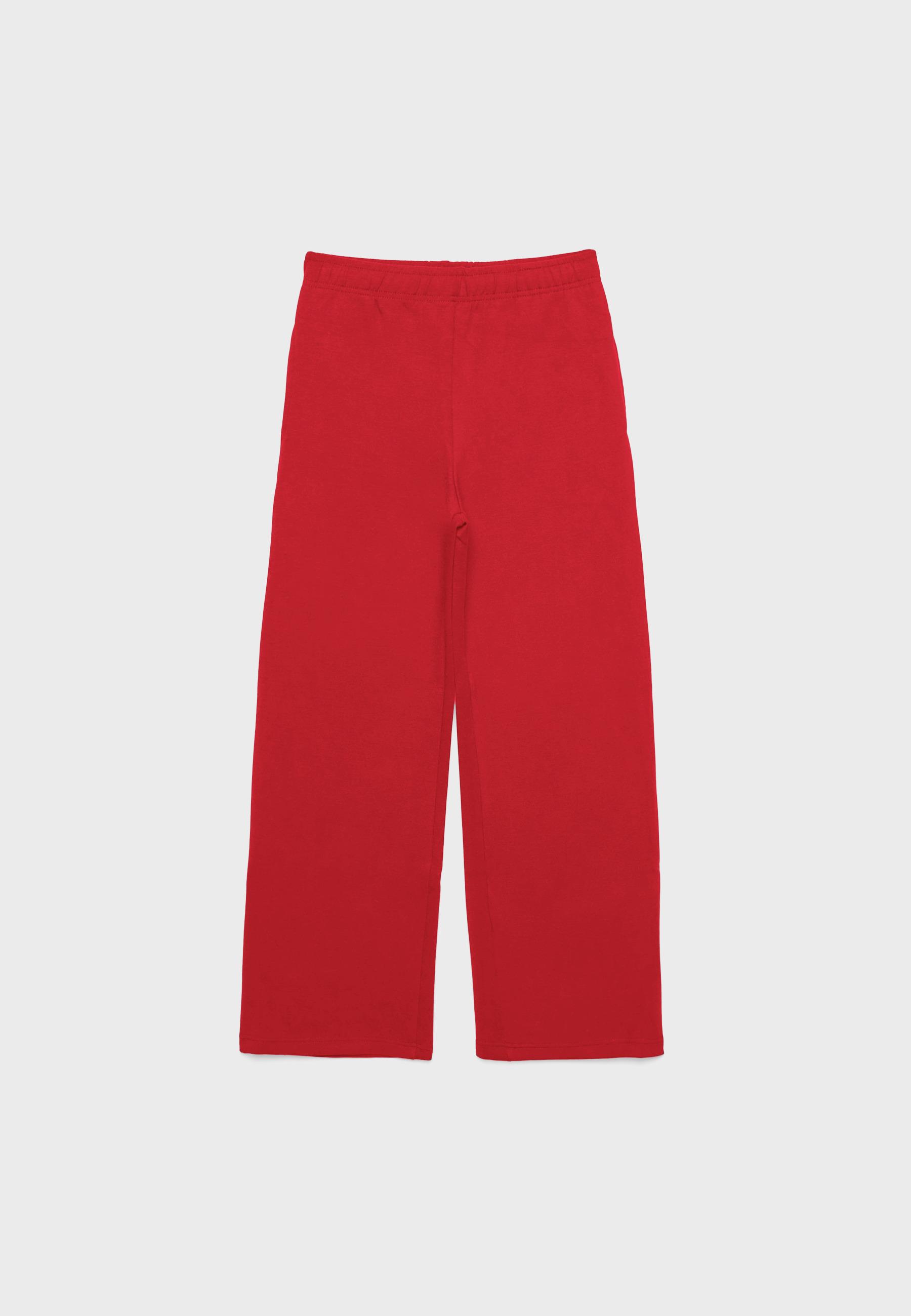 Wide-leg jogger trousers — Red