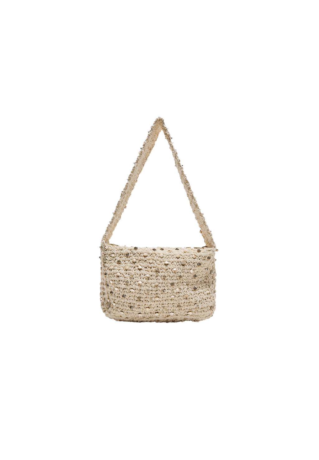 Bolso hombro crochet beads